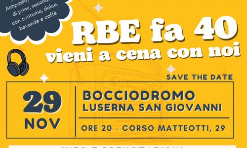 Radio RBE chiude in festa l’anno di celebrazioni per i 40 anni di attività | Venerdì 29 novembre 2024.